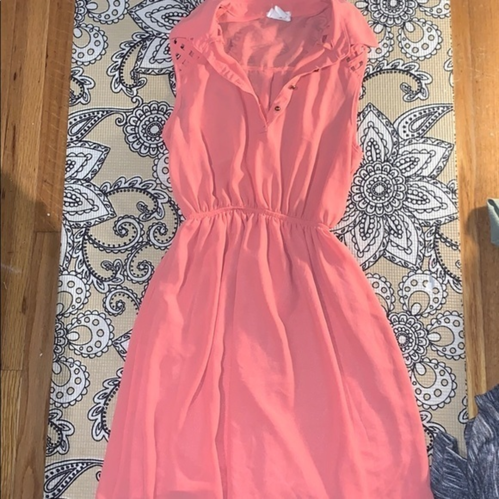 peach orange sundress
